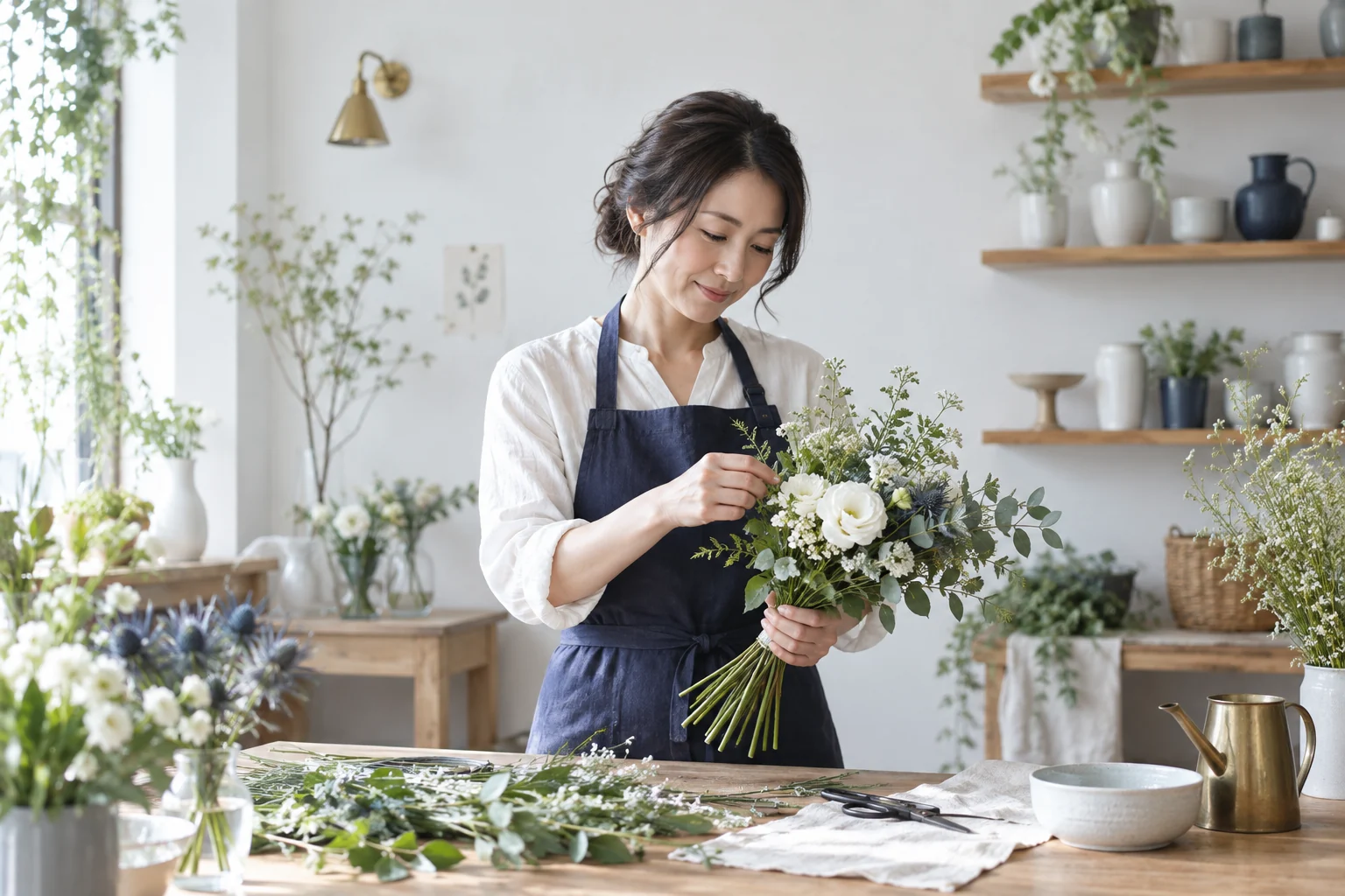 経理を任せ、本業の商品づくりに集中する経営者のイメージ